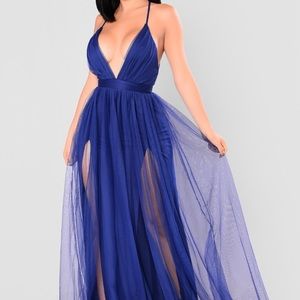 SMALL Fashion Nova Maxi Dress Royal Blue